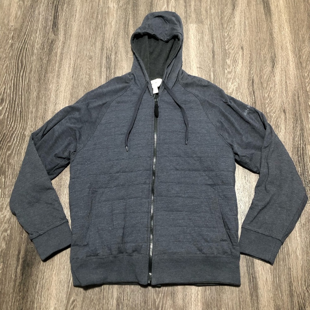 Field & Stream Reversible Padded Hybrid Zip Hoodie - Indigo HTHR - Large